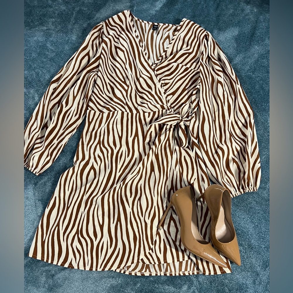 Zebra wrap dress
